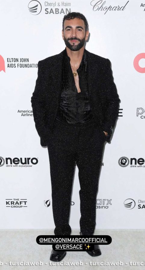Los Angeles - Marco Mengoni in total look Versace