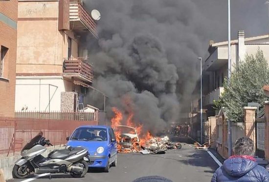 Guidonia - Scontro fra due velivoli