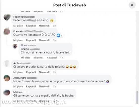 Viterbo - I commenti dei lettori al post della ruota panoramica 