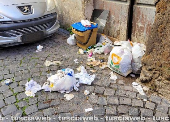 Civita Castellana - Immondizia in strada