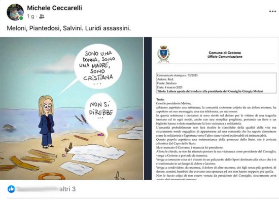 Carbognano - Il post sotto accusa