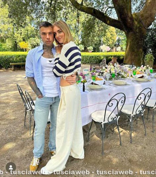Fedez e Chiara Ferragni al Castello Ruspoli di Vignanello
