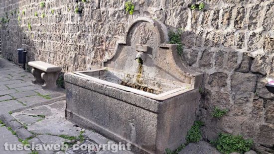 Viterbo - La fontana di San Pellegrino abbandonata e quasi al secco