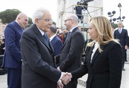 25 Aprile - Mattarella con Giorgia Meloni