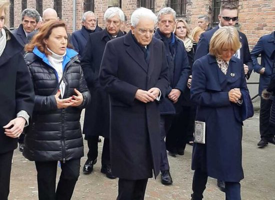 Sergio Mattarella in visita ad Auschwitz 