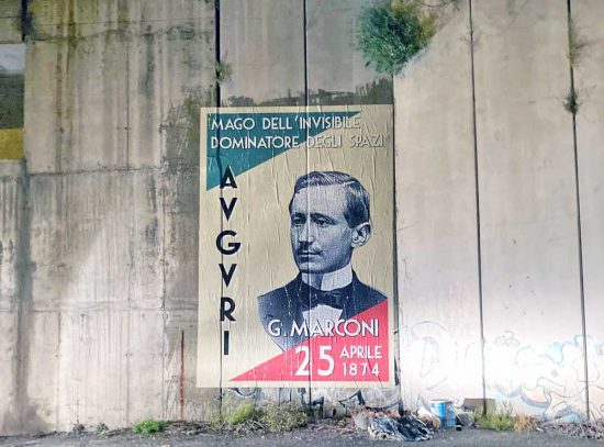 Viterbo. - Il manifesto su Guglielmo Marconi