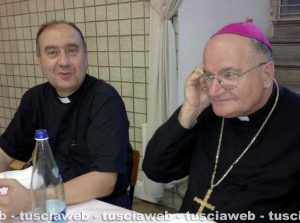 Don Pietro Rongoni e il vescovo Romano Rossi