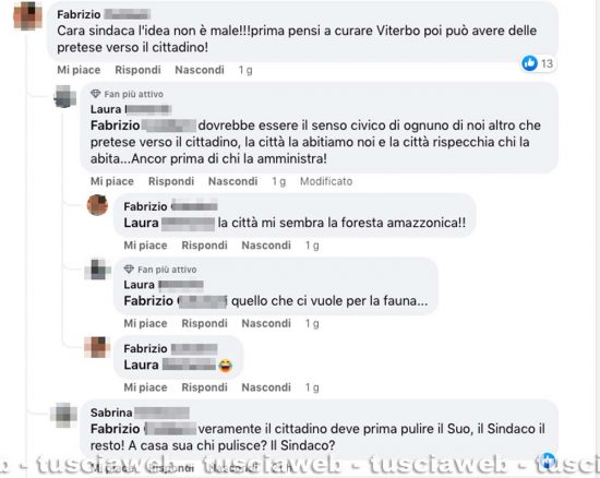 I commenti dei lettori sulla pagina ufficiale di Tusciaweb