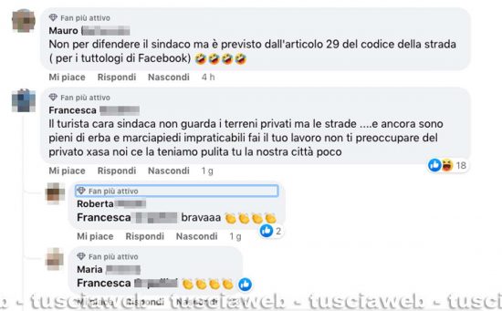 I commenti dei lettori sulla pagina ufficiale di Tusciaweb