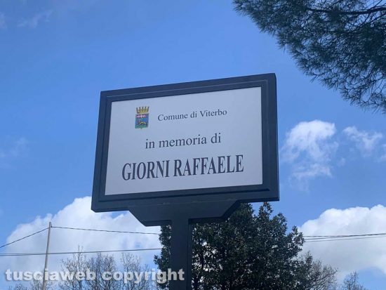 Viterbo - Intitolazione parco a Raffaele Giorni