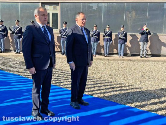 Viterbo - Festa della polizia - Il questore Fausto Vinci e il prefetto Antonio Cananà
