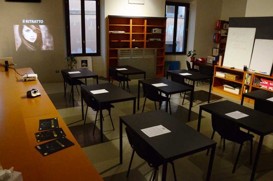 Viterbo - L'aula della scuola di fotografia Click APS
