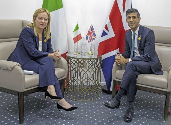 Giorgia Meloni e Rishi Sunak