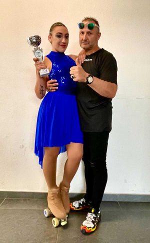 Sport - Viterbo - La Stella Azzurra pattinaggio artistico sulle rotelle ai campionati regionali - Chiara Adami e Roberto Rufino