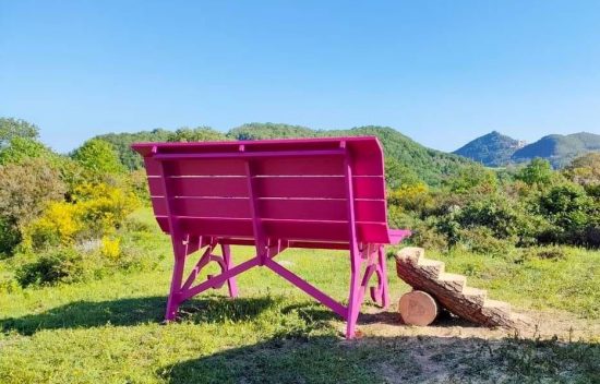 Tolfa - Inaugurata la panchina gigante