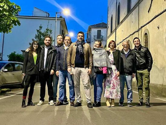 Vallerano - Al centro Adelio Gregori con la sua squadra