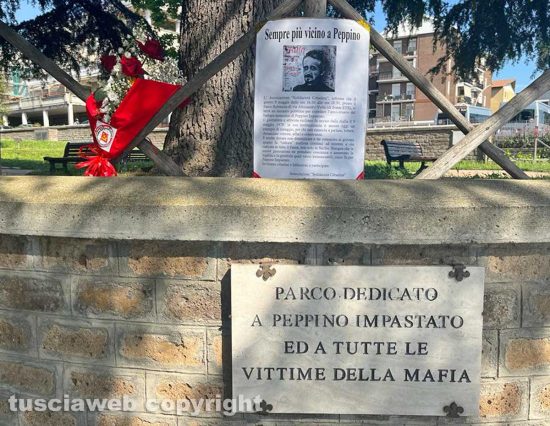 Viterbo - La commemorazione di Peppino Impastato al parco Robinson