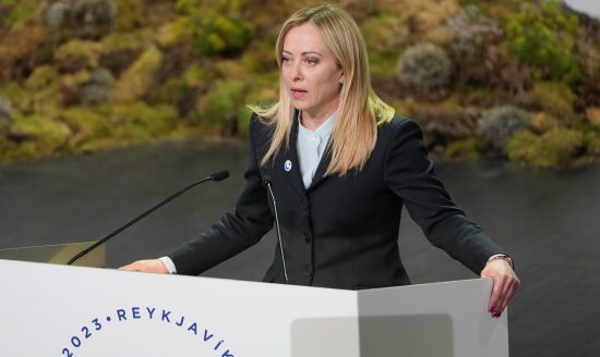 Giorgia Meloni al consiglio d'Europa in Islanda