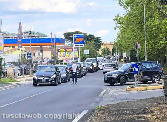 Civita Castellana - Incidente in via Corchiano - Il traffico