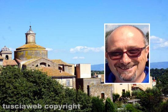 Tuscania - Nel riquadro: Massimo Pierantozzi