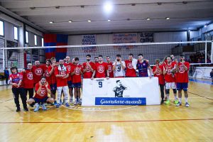 Sport - Pallavolo - Ecosantagata - I festeggiamenti della squadra
