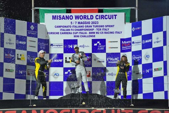 Luigi Gallo sul podio a Misano Adriatico 