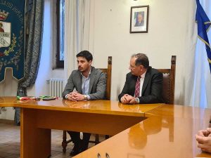 Bassano Romano - Il sindaco Emanuele Maggi e il prefetto Antonio Cananà