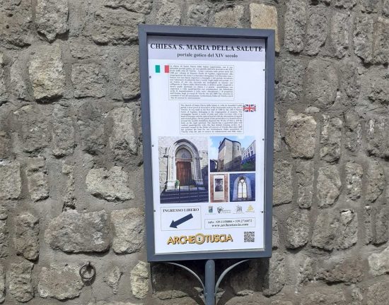 Viterbo - Nuovo cartello a Santa Maria della Salute