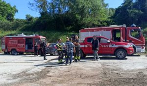 Acquapendente - I vigili del fuoco sulle tracce dell’uomo scomparso