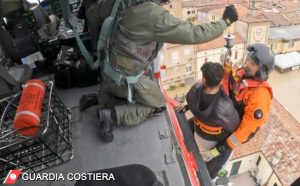 Emilia Romagna - Cesena - La guardia costiera in azioni di salvataggio