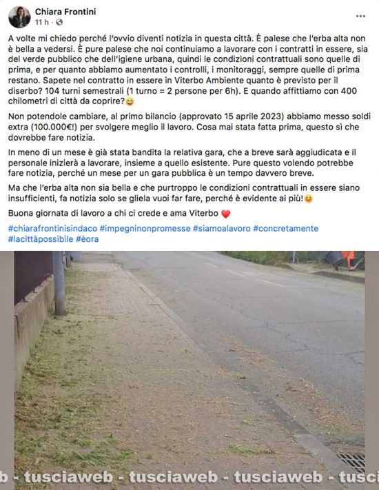 Taglio dell'erba a Viterbo - Il post di Chiara Frontini