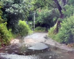 Viterbo - Strada Filante tra allagamenti e buche