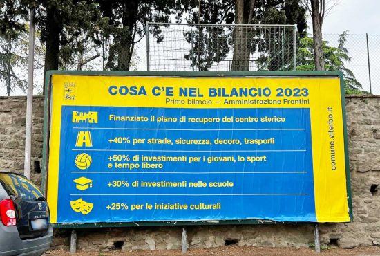 Viterbo - Il manifesto sul bilancio
