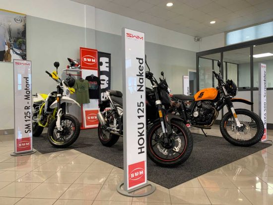 Viterbo - Le moto SWM dalla concessionaria Ciminauto