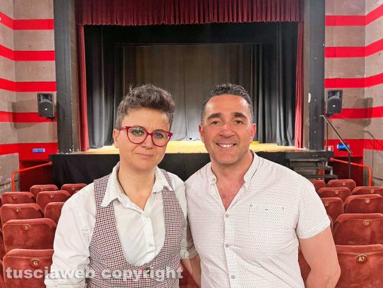Viterbo - Vanessa Sansone e Giuseppe Berardino all'interno del cinema San Leonardo