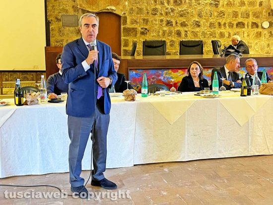 Viterbo - Maurizio Gasparri al pranzo di Forza Italia