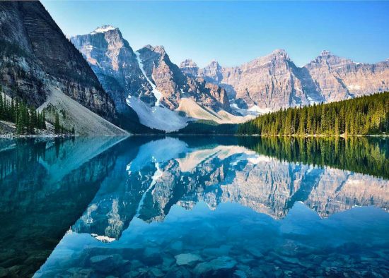 Lake Moraine, nel parco nazionale di Banff