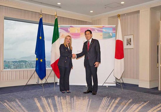 Giorgia Meloni e Fumio Kishida