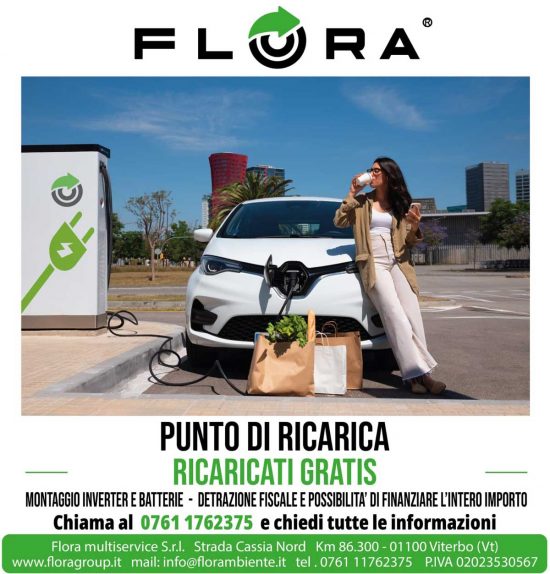Una stazione di ricarica di Flora Multiservice