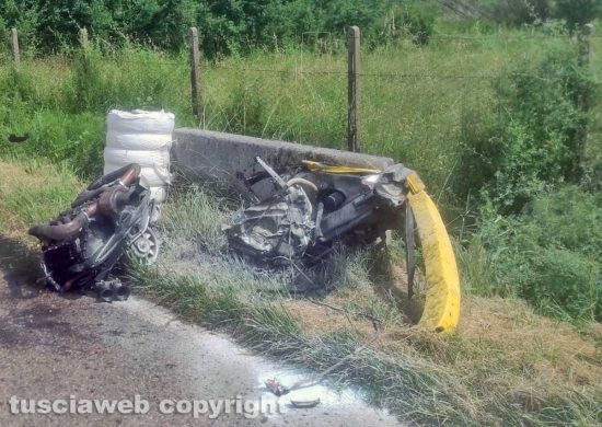 Montefiascone -L'incidente della vettura numero 37 alla 26esima cronoscalata