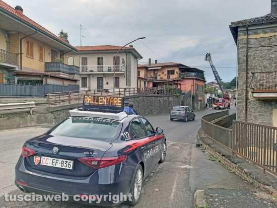 Montefiascone - Cane sale sul tetto di un'abitazione - L'intervento di carabinieri e vigili del fuoco