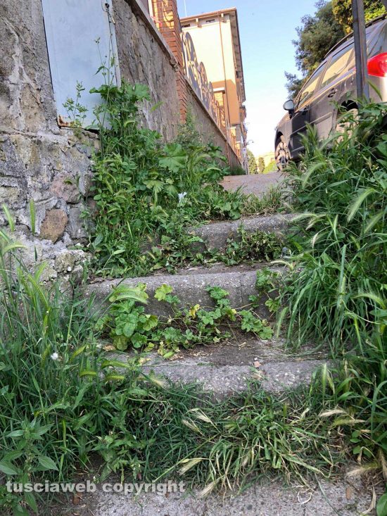 Viterbo - La scala che va dal Sacrario a via Santa Maria in Volturno