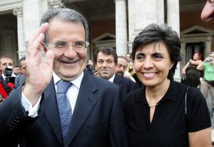 Romano Prodi e sua moglie Flavia Franzoni