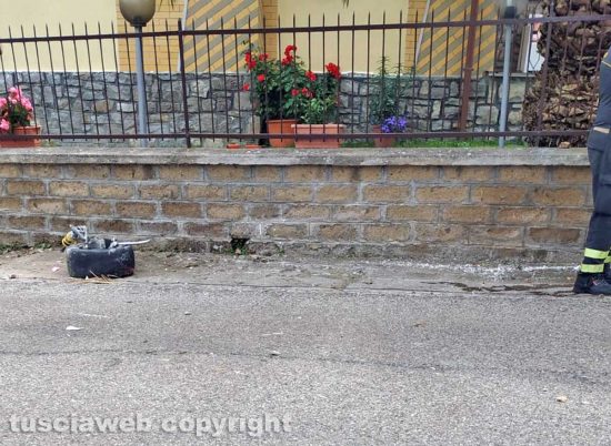 Montefiascone -L'incidente della vettura numero 9 alla 26esima cronoscalata