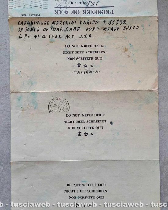 Caprarola - la lettera di un prigioniero di guerra negli Usa consegnata dopo 79 anni