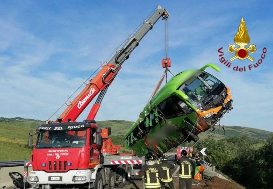 L'incidente sull'A16 Napoli-Canosa