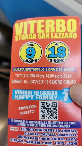 Il circo di animali a Viterbo