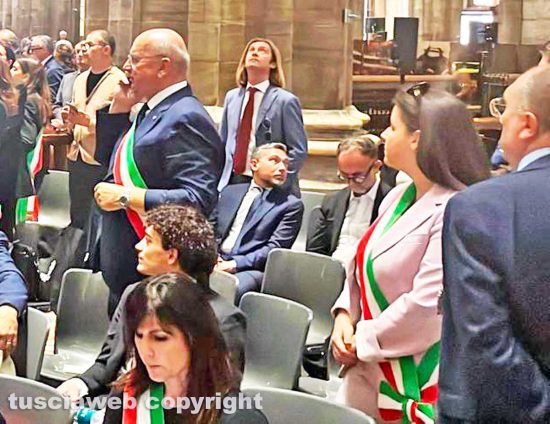Milano - La sindaca Frontini nel duomo ai funerali di Berlusconi