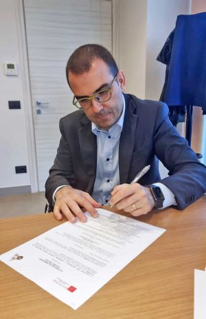Viterbo - Firmato l’accordo tra Gianluca Fociani e Sergio Saggini