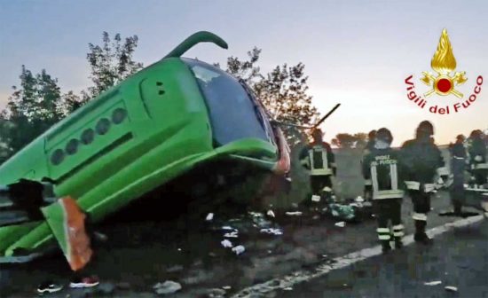 L'incidente sull'A16 Napoli-Canosa